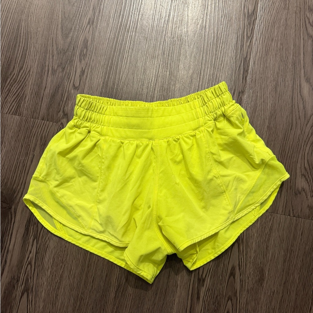 Lululemon Athletica Neon Yellow Athletic Shorts